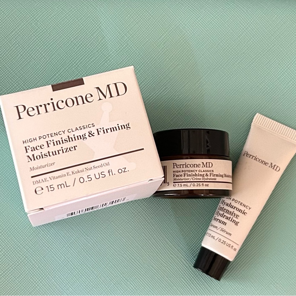 New Perricone MD HIGH POTENCY FACE FINISHING FIRMING MOISTURIZER & SERUM